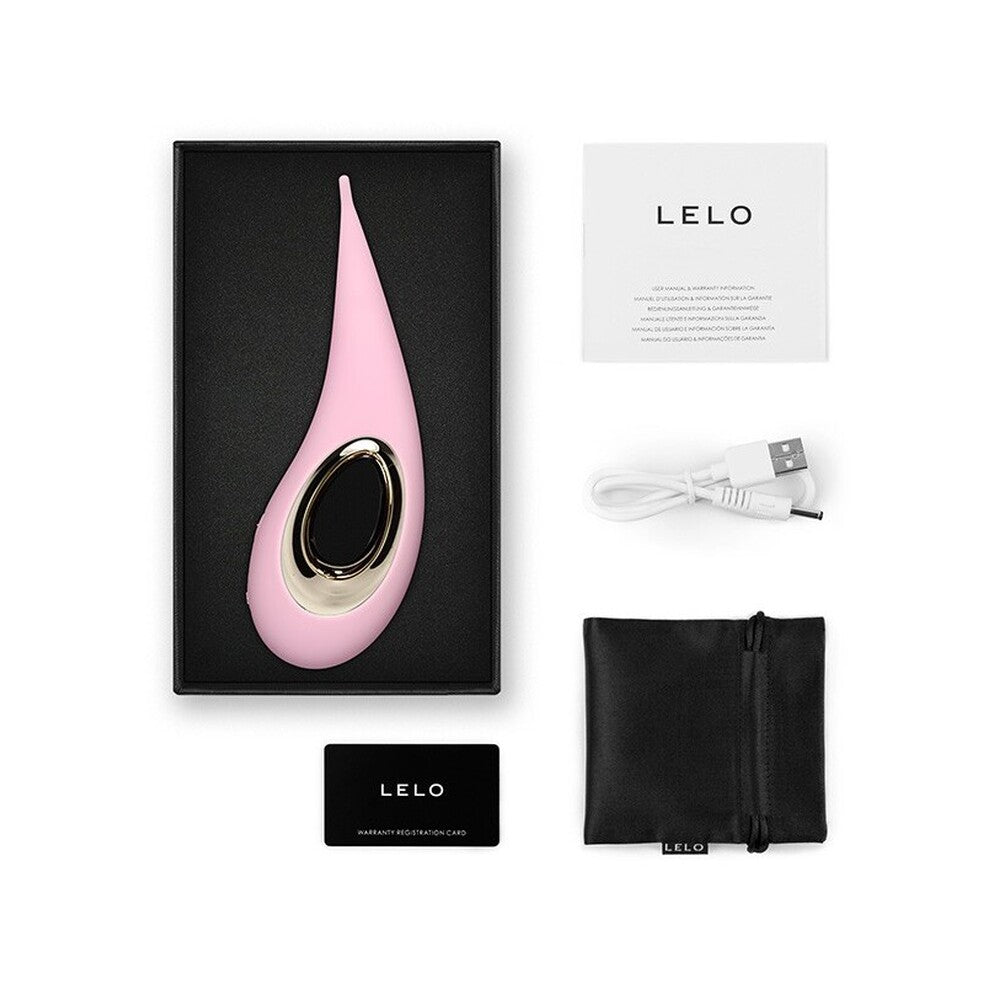 Lelo Dot Elliptical Clitoral Stimulator Pink|Kit View|"Complete pleasure system - kit view"