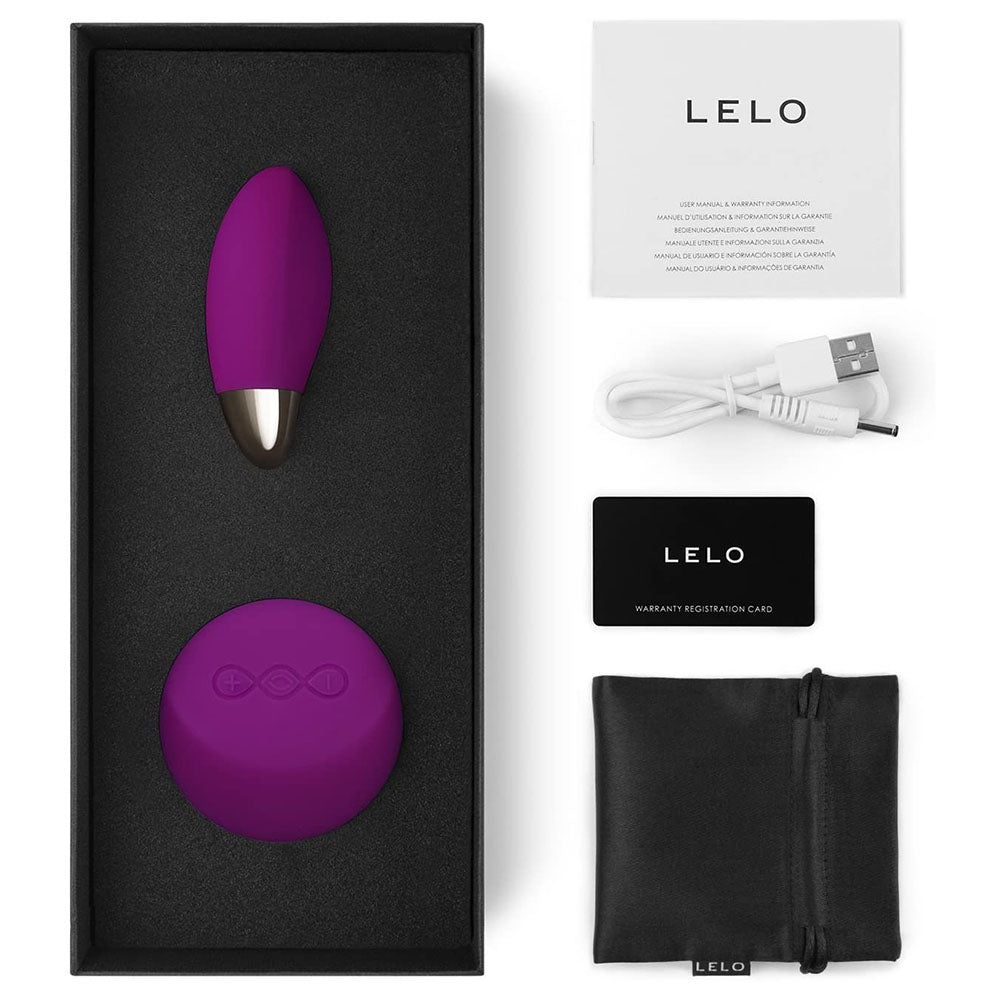 Lelo-Lyla-2-Deep-Rose-Vibrating-Bullet|Side View|"remote design-side view"