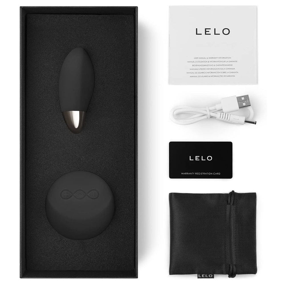 Lelo-Lyla-2-Obsidian-Black-Vibrating-Bullet|Side View|"remote design-side view"