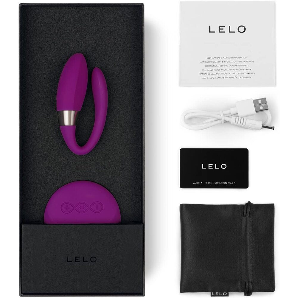 Lelo Tiani 2 Couples Massager Deep Rose|Side View|"Premium pleasure device - side view"
