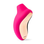 Lelo Sona Cruise Sonic Clitoral Massager Cerise|Front View|"Sonic cerise massager - front view"