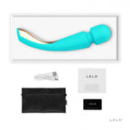 Lelo Smart Wand 2 Large Aqua | Detail | "smart wand control interface - detail view"
