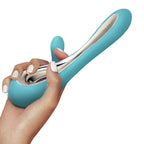 Lelo Soraya 2 Dual Rabbit Vibrator Aqua|Detail View|"Multi-function controls - detail view"