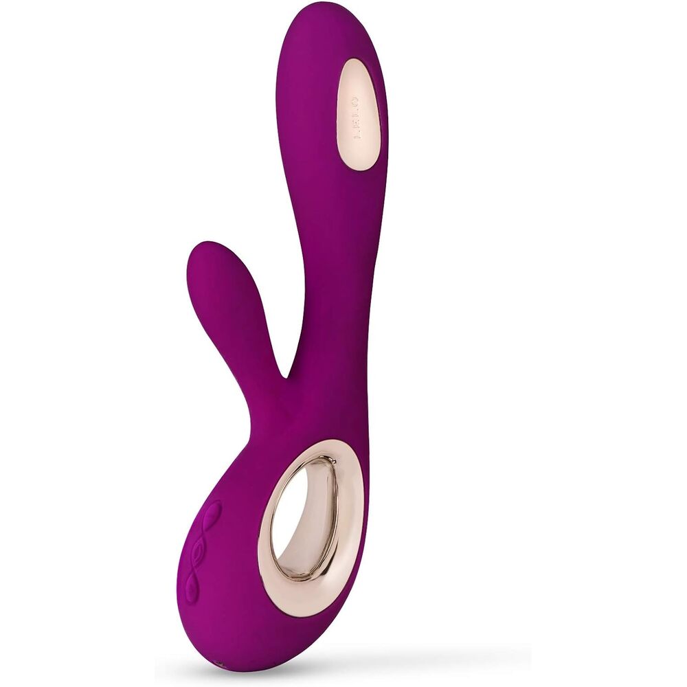 Lelo Soraya Wave Rose Dual Waterproof Rechargeable Vibrator|Side View|"Premium wave motion device - side view"