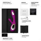Lelo Soraya Wave Rose Dual Waterproof Rechargeable Vibrator|Kit View|"Complete luxury system - kit view"
