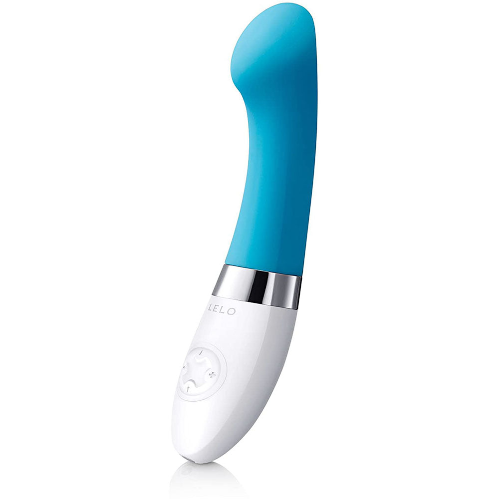 Lelo-Gigi-2-Turquoise-Blue-G-Spot-Vibrator|Front View|"turquoise gspot vibrator-front view"