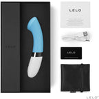 Lelo-Gigi-2-Turquoise-Blue-G-Spot-Vibrator|Side View|"curved design-side view"