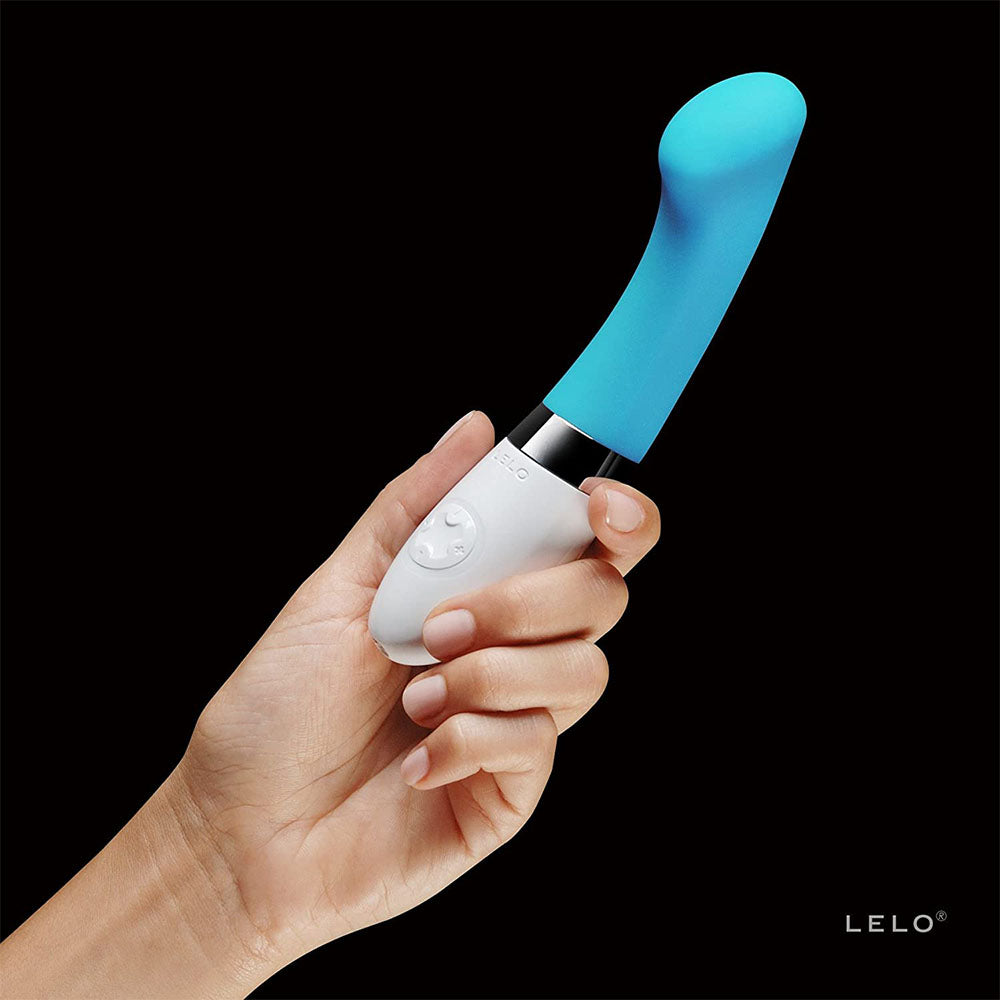 Lelo-Gigi-2-Turquoise-Blue-G-Spot-Vibrator|Detail View|"control features-detail view"