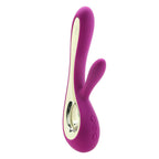 Lelo Soraya 2 Dual Rabbit Vibrator Deep Rose|Front View|"Deep rose dual action vibrator - front view"