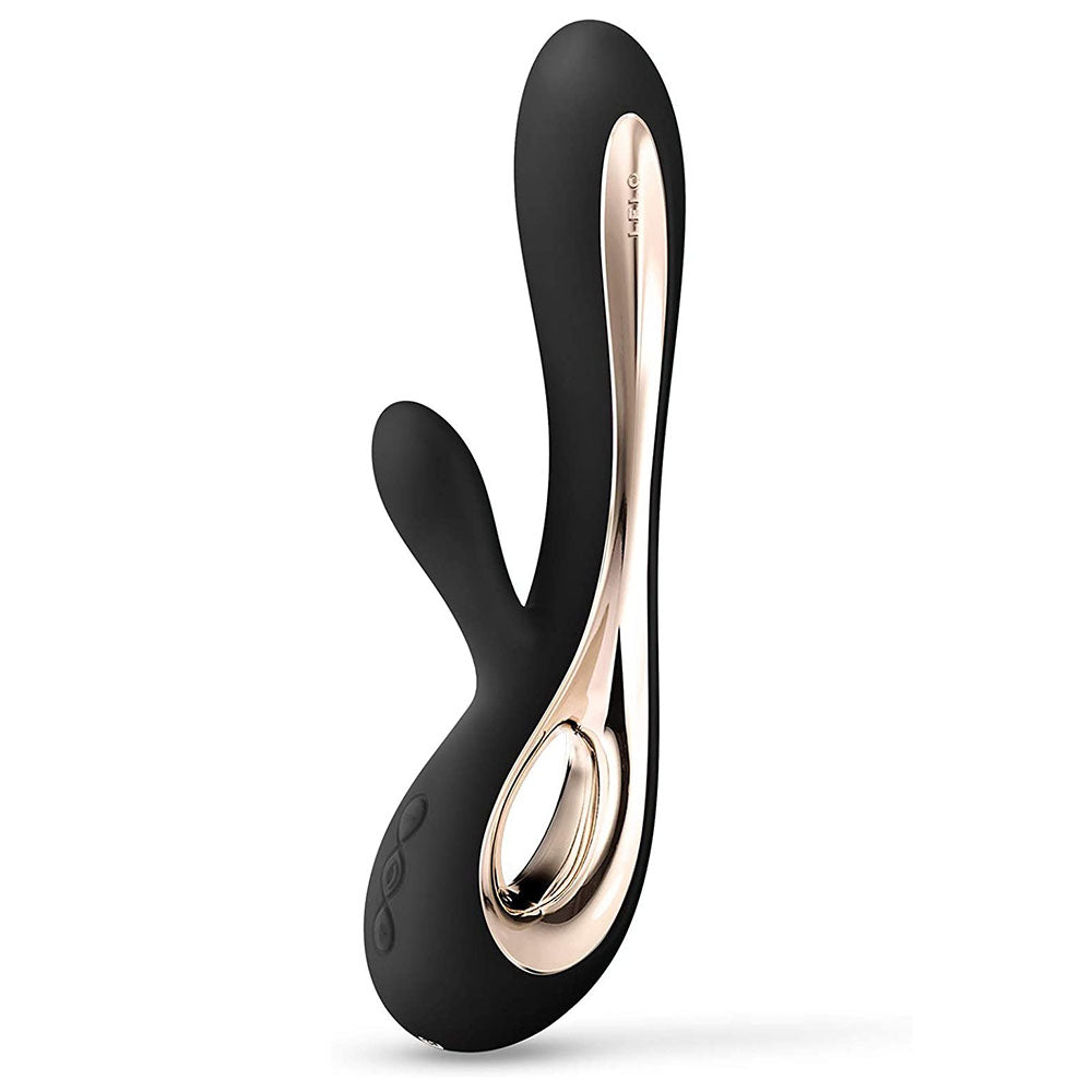 Lelo-Soraya-2-Dual-Rabbit-Vibrator-Black|Front View|"dual rabbit-front view"