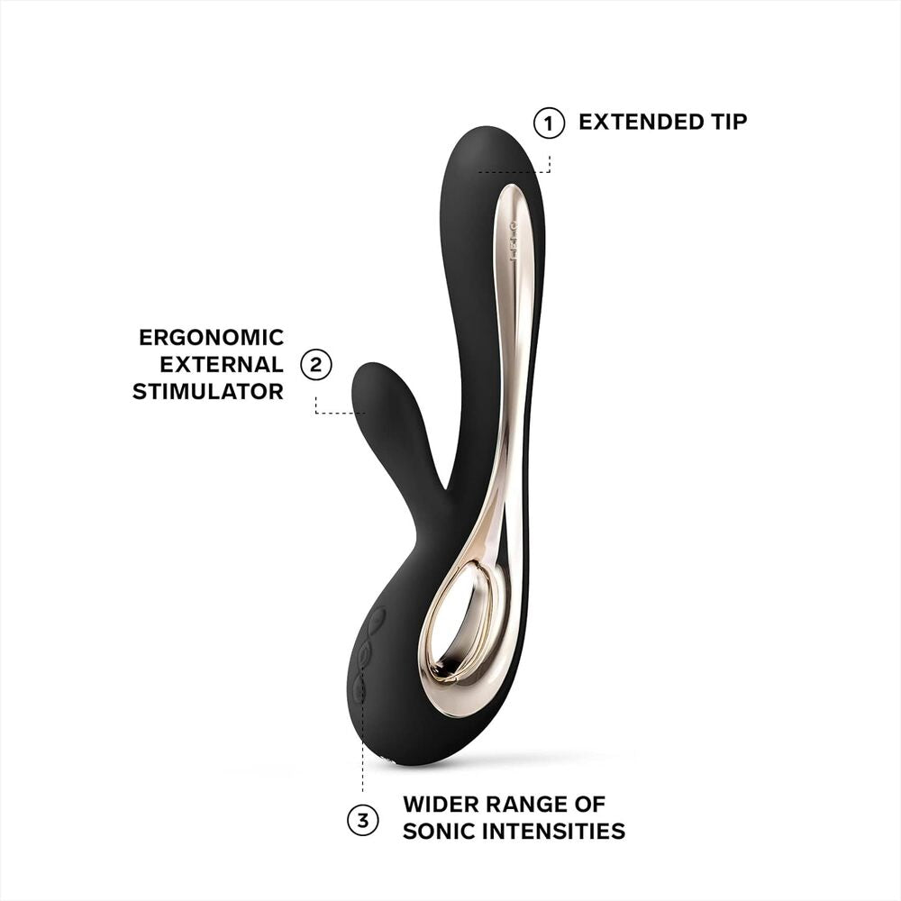Lelo-Soraya-2-Dual-Rabbit-Vibrator-Black|Kit View|"complete pleasure set-kit view"