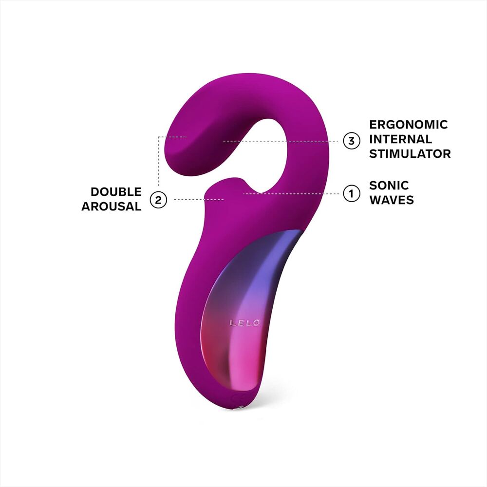 Lelo-Enigma-Dual-Massager-Deep-Rose|Side View|"dual stimulation design-side view"