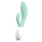 Lelo Ina 3 Dual Action Massager Seaweed|Front View|"Seaweed dual action luxury vibrator - front view"
