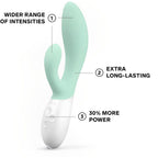 Lelo Ina 3 Dual Action Massager Seaweed|Side View|"Premium pleasure device - side view"