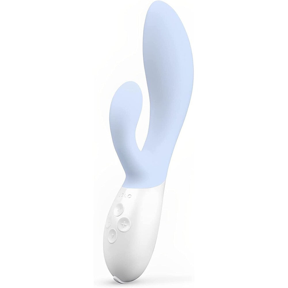 Lelo Ina 3 Dual Action Massager Seafoam|Front View|"Seafoam dual action vibrator - front view"