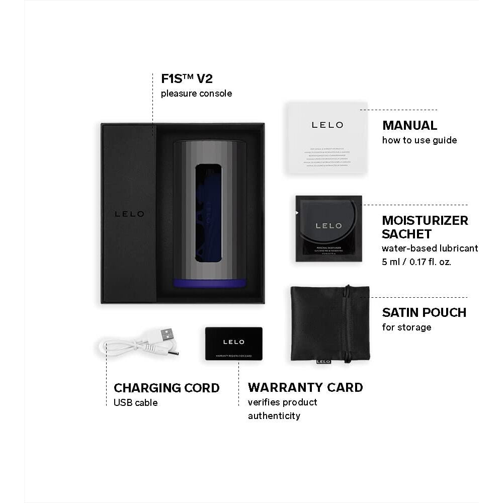 Lelo F1S V2X Masturbator Blue|Back View|"quality build - back view"