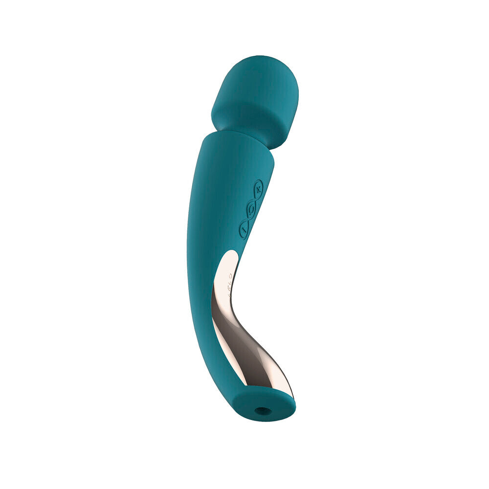 Lelo Smart Wand 2 Med Ocean Blue | Angle | "medium size wand design - angle view"