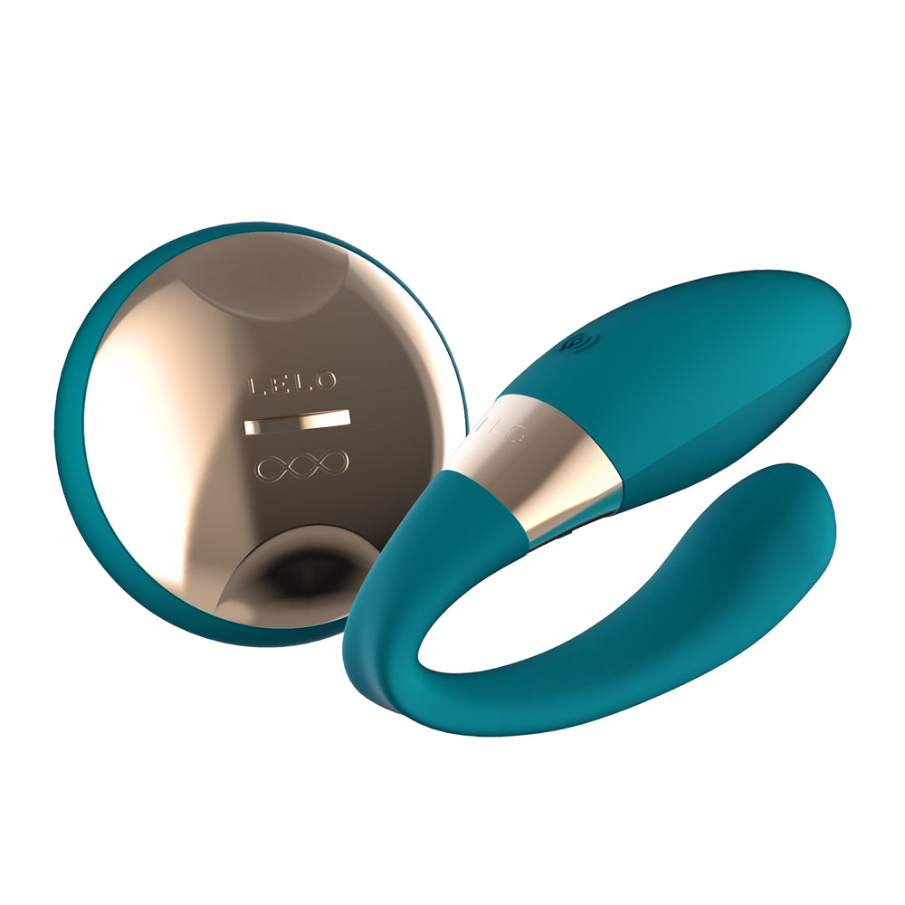 Lelo Tiani Duo Couples Massager Ocean Blue|Kit View|"Complete couples system - kit view"