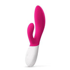 Lelo-Ina-Wave-2-Luxury-Rechargeable-Vibe-Cerise|Front View|"cerise wave vibrator-front view"