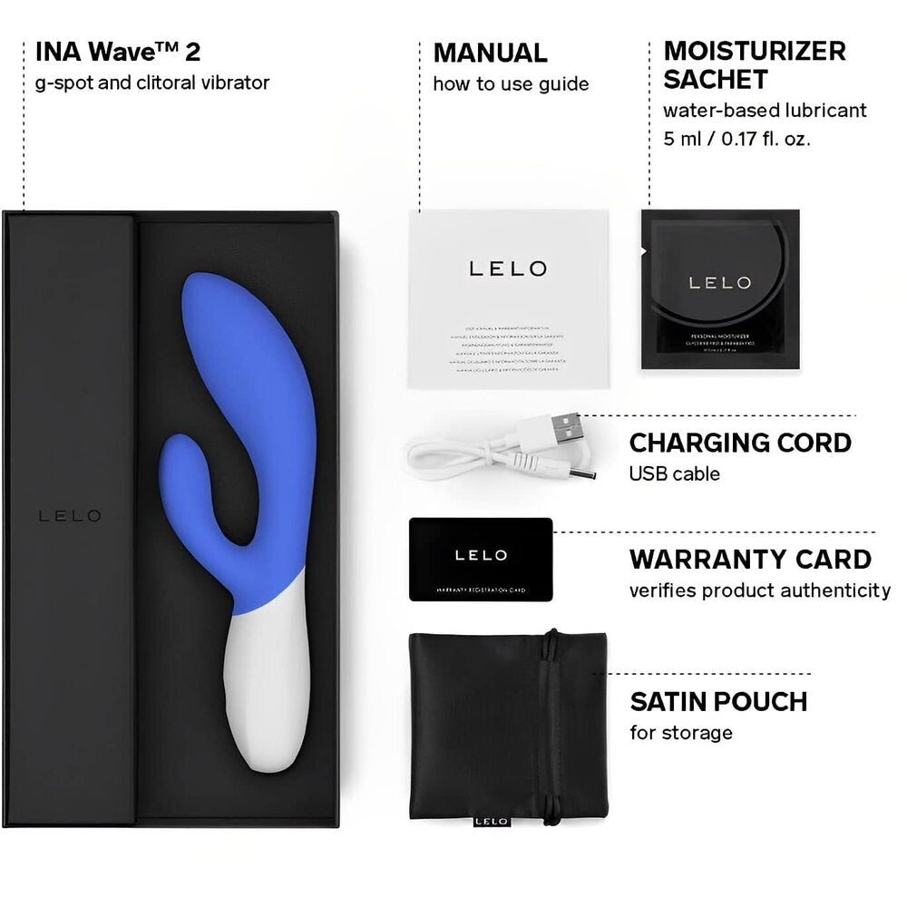 Lelo-Ina-Wave-2-Luxury-Rechargeable-Vibe-Blue|Detail View|"control features-detail view"