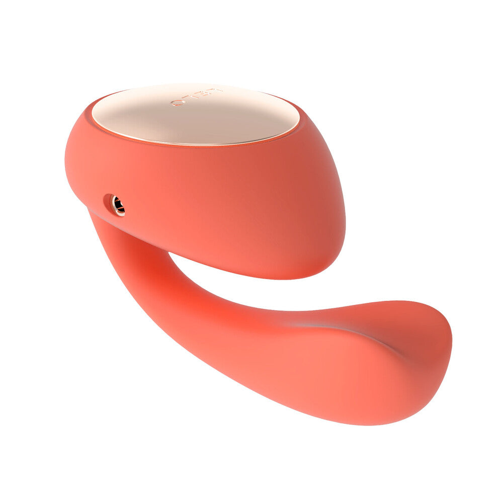 Lelo-Ida-Wave-GSpot-Massager-Coral|Front View|"coral wave massager-front view"