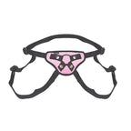 Lux Fetish Pretty In Pink Harness|Side View|"adjustable fit - side view"