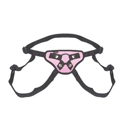 Lux Fetish Pretty In Pink Harness|Side View|"adjustable fit - side view"