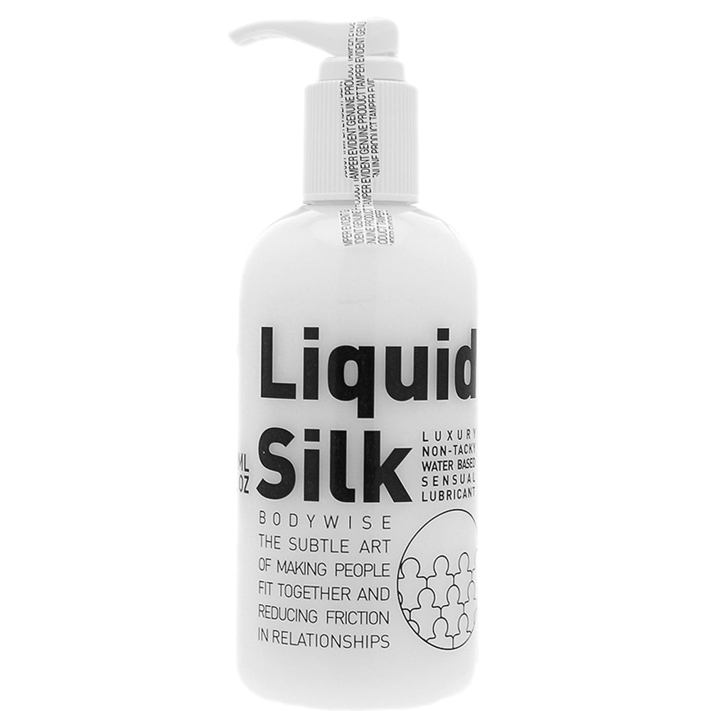 Liquid Silk Water Based Lubricant 250ML|Front View|"silk formula large-front view adult toys direct"|