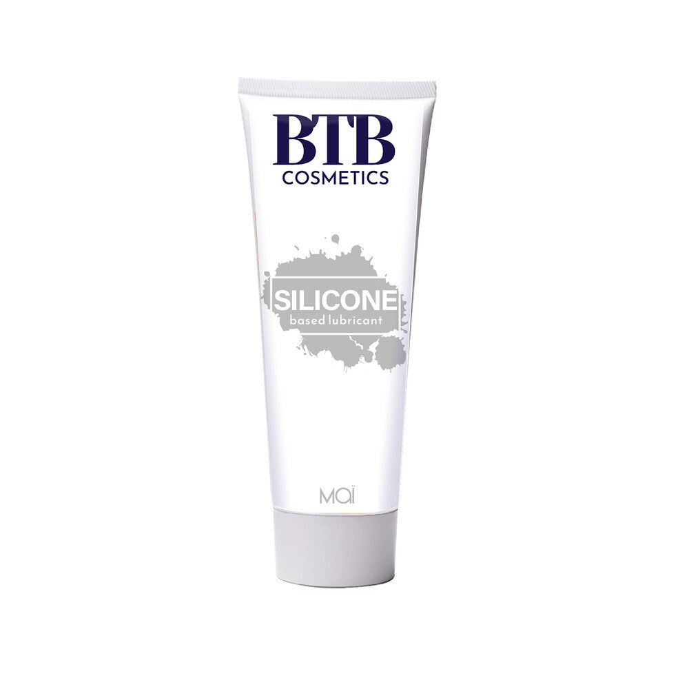 BTB Silicone Based Lubricant 100ml|Front View|"silicone based-front view adult toys direct"|