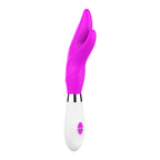 Luminous Athos Ultra Soft Clit Stim Vibe Fuchsia|Front View|"Fuchsia clitoral stimulator - front view"