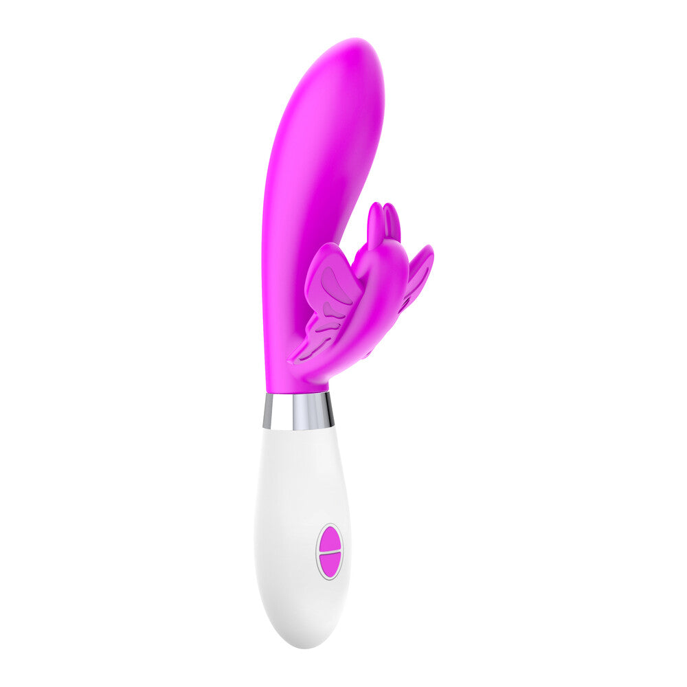 Luminous Alexios Ultra Soft Clit Stim Vibe Fuchsia|Front View|"Fuchsia clitoral stimulator - front view"