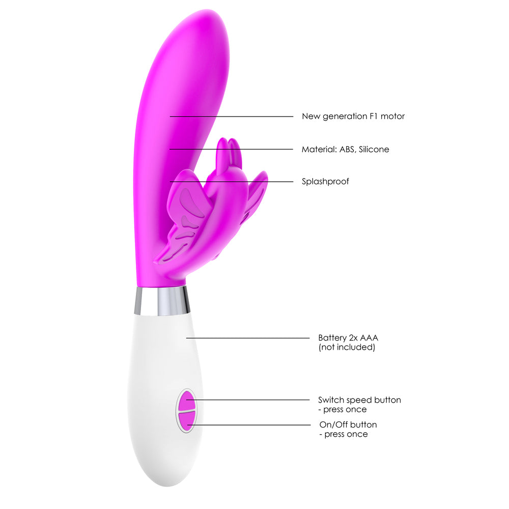 Luminous Alexios Ultra Soft Clit Stim Vibe Fuchsia|Side View|"Ultra-soft pleasure device - side view"