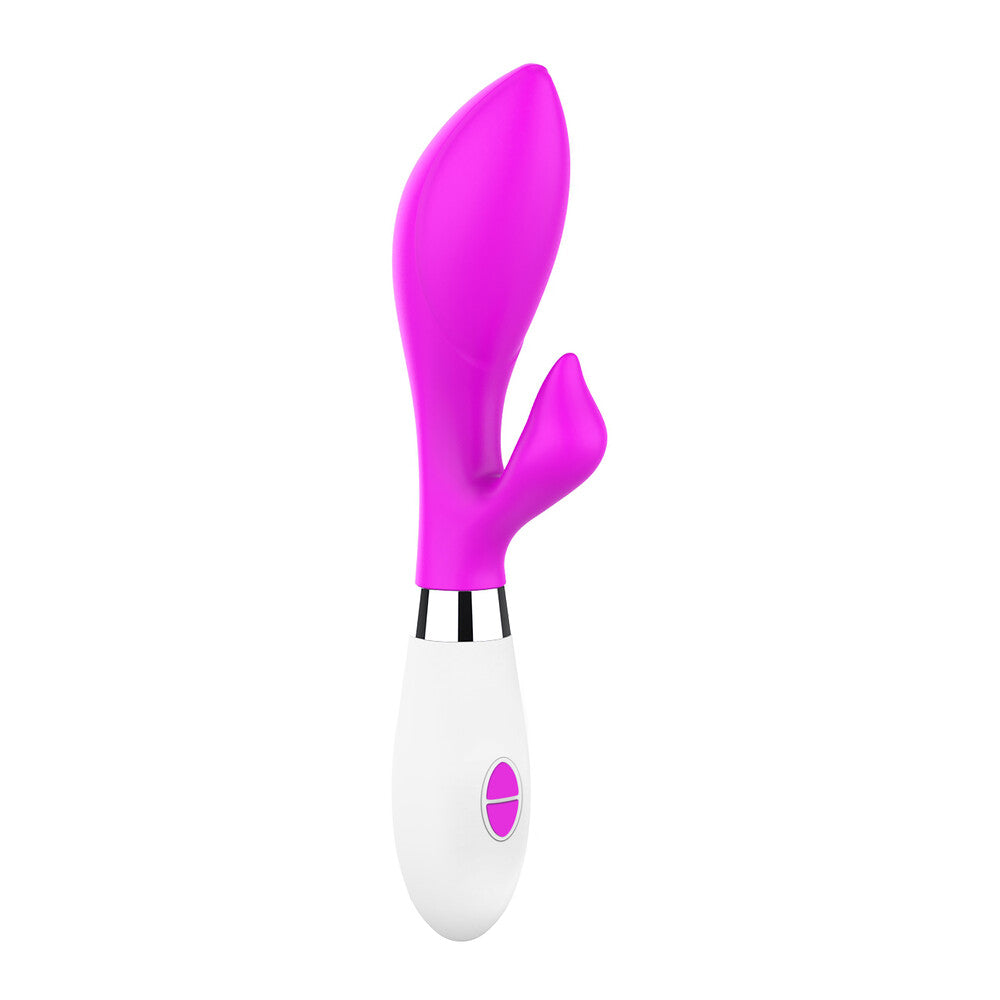 Luminous Achelois Ultra Soft Clit Stim Vibe Fuchsia|Front View|"Fuchsia clitoral stimulator - front view"