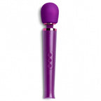 Le Wand Petite Rechargeable Vibrating Massager Dark Cherry|Front|"dark cherry rechargeable wand massager - front view"