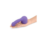 Le Wand Ripple Weighted Silicone Petite Wand Attachment | Angle | "ripple texture design - angle view"