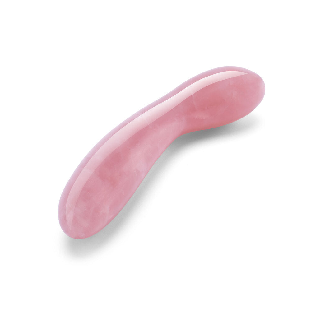 Le Wand Crystal G Wand Rose Quartz|Side View|"quartz detail - side view"