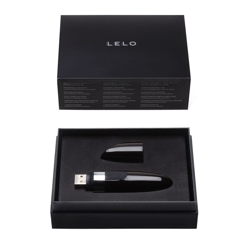 Lelo-Mia-2-Lipstick-Vibrator-Black|Detail View|"premium controls-detail view"