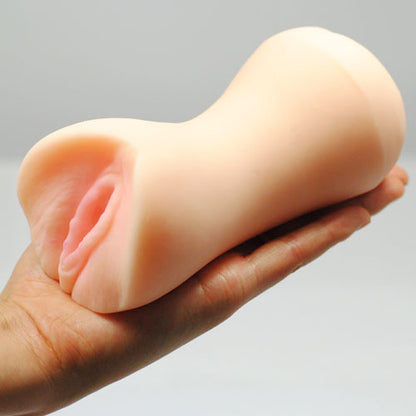 Vagina and Anus Double Orifice Masturbator|Detail View|"surface detail - detail view"