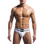 Male Basics Fetish Classic Wide Jock Strap White|Front View|"fetish design-front view"|