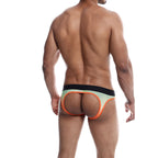 Male Basics Aero Jock Orange|Side View|"jock features-side view"|