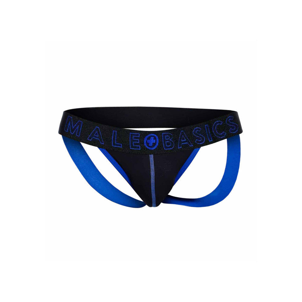 Male Basics Neon Jock Blue|Detail View|"blue details-detail view"|