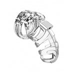 Man Cage 02 Male 3.5 Inch Clear Chastity Cage|Front View|"clear cage design-front view adult toys direct"|