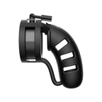 Man Cage 19 Male 4.5 Inch Chastity Cage With Ball Splitter|Side View|"splitter detail-side view adult toys direct"|