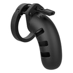 Man Cage 20 Male 3.5 Inch Black Silicone Chastity Cage|Detail View|"cage features-detail view adult toys direct"|