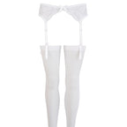 NOXQSE Suspender Set White|Back View|"white suspender set - back view"