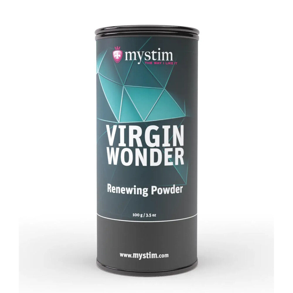 Mystim Virgin Wonder Renewing Powder 100g|Front View|"renewing powder-front view adult toys direct"|