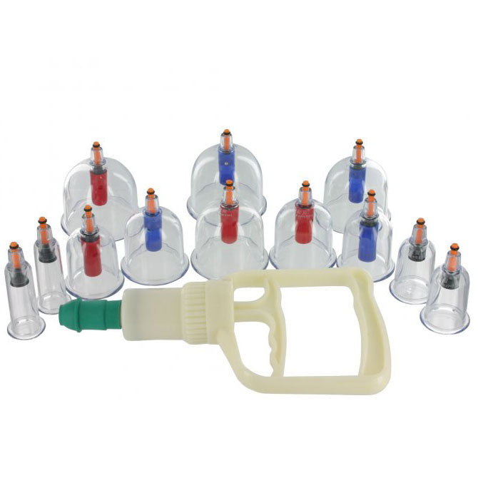 Master Series 12 Piece Cupping System|Front View|"complete cupping kit-front view adult toys direct"|