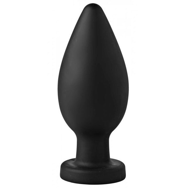 Master Series Colossus XXL Silicone Anal Plug With Suction Cup|Front View|"xxl suction plug-front view"|