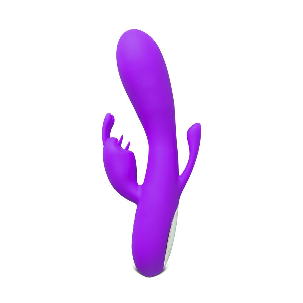 Double-Bunny-12-Speed-Silicone-Vibe-Purple|Front View|"double bunny-front view"