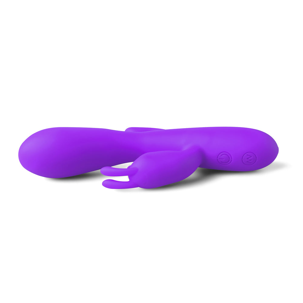Double-Bunny-12-Speed-Silicone-Vibe-Purple|Detail View|"control features-detail view"